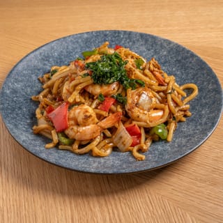 Stir-Fried Udon Noodles Lunch